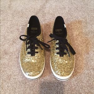 kate spade Shoes - Kate Spade Gold Glitter Keds Size 9 kate spade Shoes - Kate Spade Gold Glitter Keds Size 9