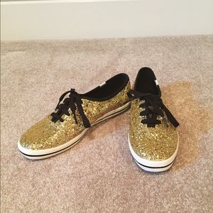 kate spade Shoes - Kate Spade Gold Glitter Keds Size 9 kate spade Shoes - Kate Spade Gold Glitter Keds Size 9