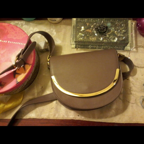 forever 21 gold & taupe small crossbody [ON HOLD]