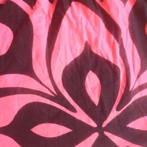 SWS Skirts - SWS Coral and Black Printed Skirt - Small SWS Skirts - SWS Coral and Black Printed Skirt - Small