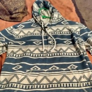 Tribal sweat pull over sweat shirt