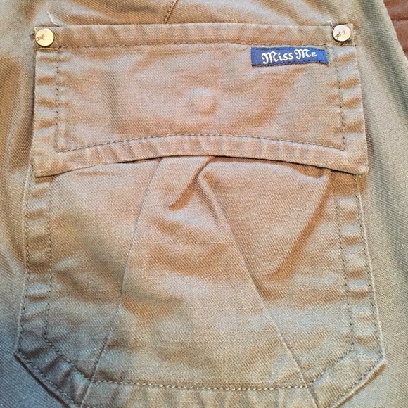 Miss Me Olive Cargo Pants 26 - Picture 3 of 4