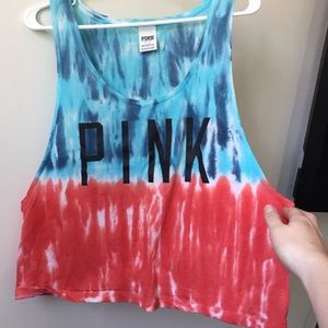 American tie-dyed tank top brand PINK size lg