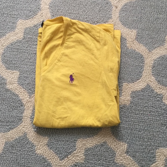 Yellow Ralph Lauren short sleeve shirt