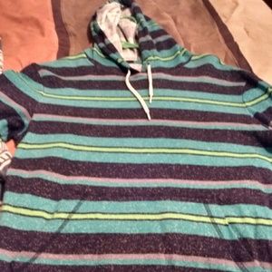 Striped pull over sweat shirt