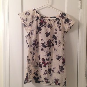 Floral silk blend Gap top