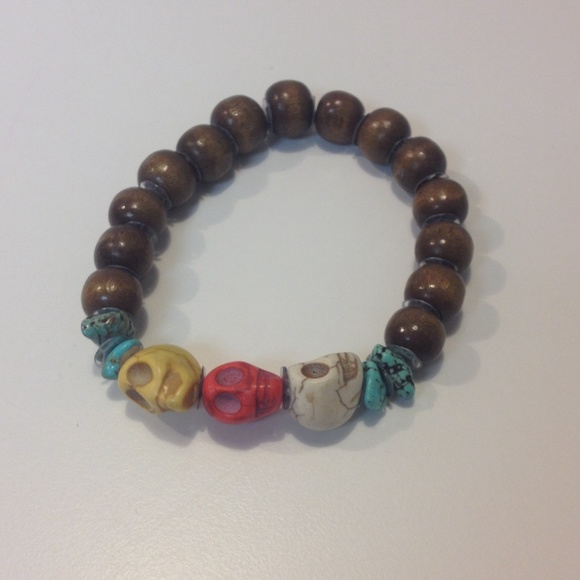 Beaded Skull Bracelet