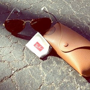 tortoise authentic ray-ban aviators