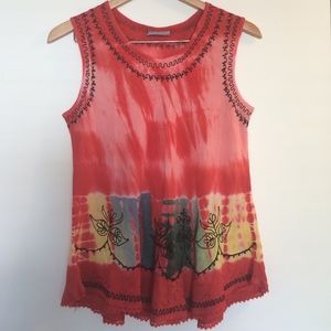 Embroidered and Laced Top