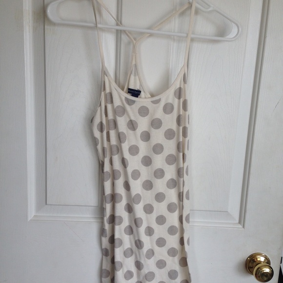 Grey polka dotted tank top