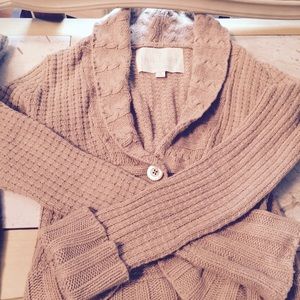 Tan sweater cardigan