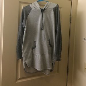 Grey hooded dress