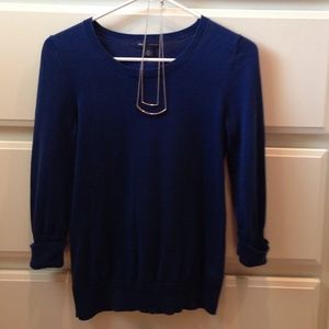 Royal blue lightweight sweater 3/4 sleeves