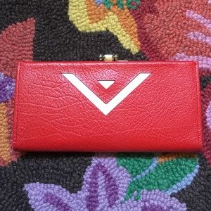 Vintage Lady Buxton red bronco cowhide wallet