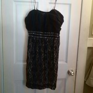 Black w lace bottom dress