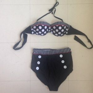 Brand New! Pin up Two piece high waisted bikini