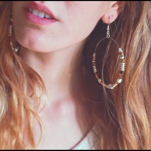 Beautiful Mixed Metal Boho Hoops