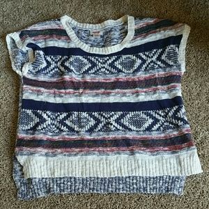 Cropped aztec sweater