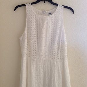 NWT Old Navy white sleeveless eyelet dress