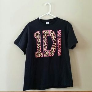 Pink & Leopard One Direction shirt. // NWOT