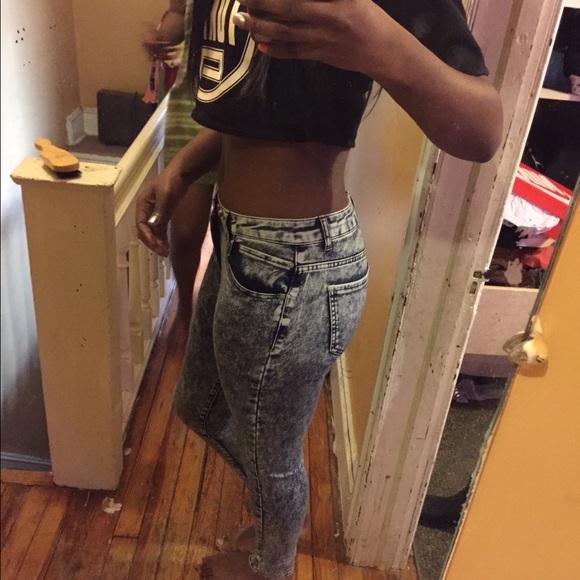 Delia's high waist LIV dark acid wash jeans