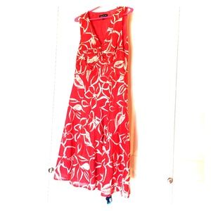 Orange and white dress