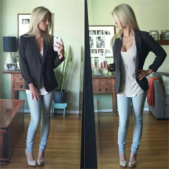 RESERVED Casual Charcoal Blazer - Picture 2 of 4