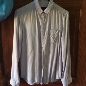 Purple button up shirt!