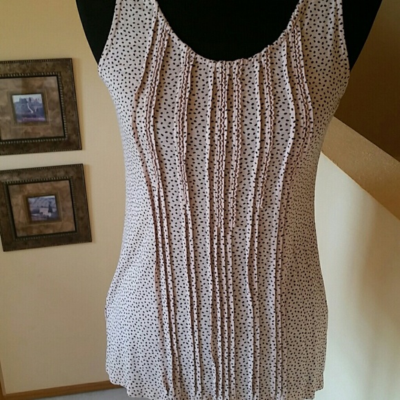 SOLD-Loft pink and black dotted tank - Picture 2 of 4