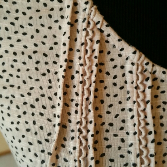 SOLD-Loft pink and black dotted tank - Picture 3 of 4