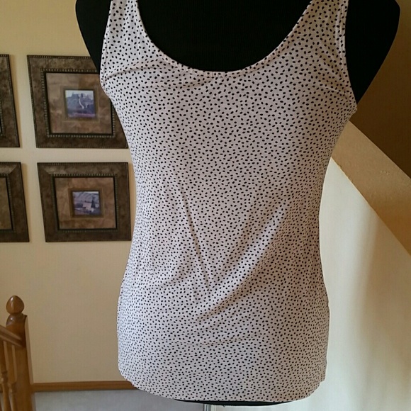 SOLD-Loft pink and black dotted tank - Picture 4 of 4
