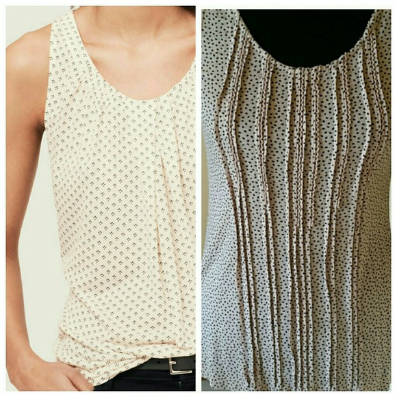 LOFT Tops - SOLD-Loft pink and black dotted tank