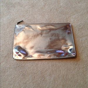 Madewell envelope, metallic silver, large clutch