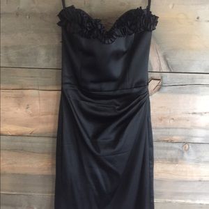 White House black market black strapless dress