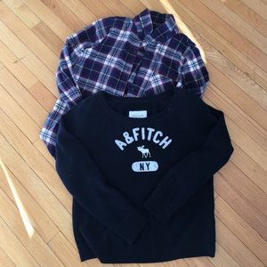 af large hoodie top and forever matching shirt