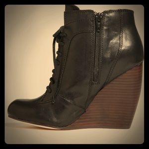 Seychelles Black Wedge Bootie