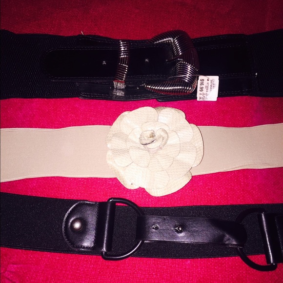 Lot of 3 plus size stretch belts!!!