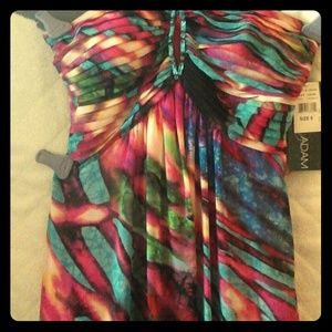 Betsy & Adam full length multicolor dress