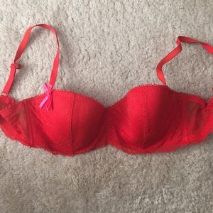 Gap body red balconette bra