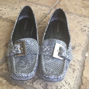 Nickels soft snakeskin loafer flats