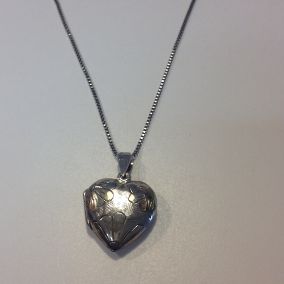Floral Heart Locket Necklace