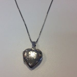 Floral Heart Locket Necklace