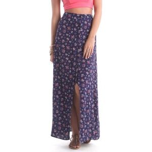 **30% OFF LA Hearts Floral Button Front Maxi Skirt