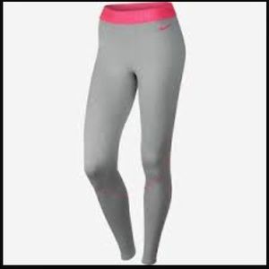 Like new grey Nike run leggings with "just do it"
