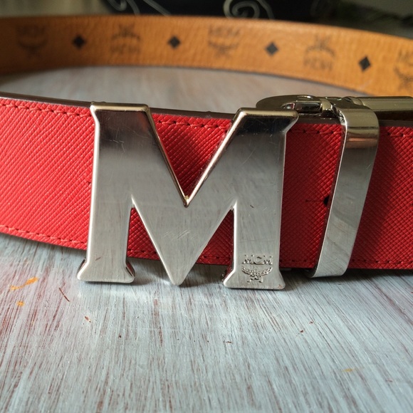 MCM, Accessories, Mcm Red And Black Reversible Belt