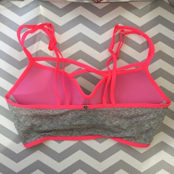 🚫[SOLD on Ebay] Pink Grey Cage Front Push-Up Bra - Picture 2 of 3