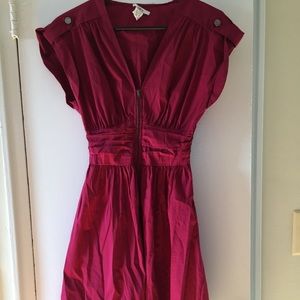 Bar III Magenta zip up dress