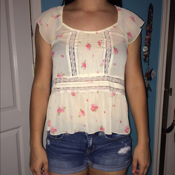 A floral Abercrombie blouse worn once!