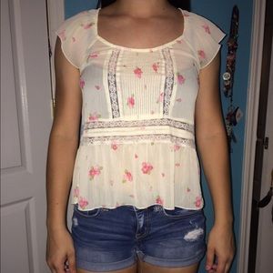 A floral Abercrombie blouse worn once!