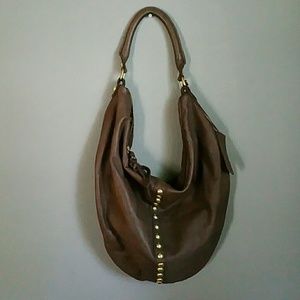 Linea Pelle slouchy leather studded hobo
